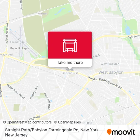 Straight Path / Babylon Farmingdale Rd map
