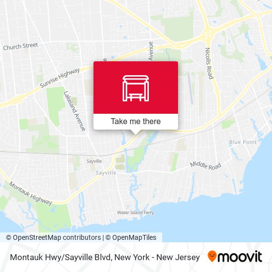 Mapa de Montauk Hwy/Sayville Blvd