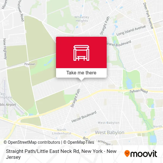 Straight Path / Little East Neck Rd map