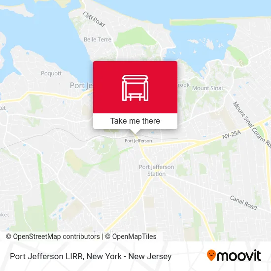 Port Jefferson LIRR map
