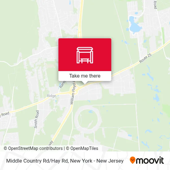 Middle Country Rd/Hay Rd map