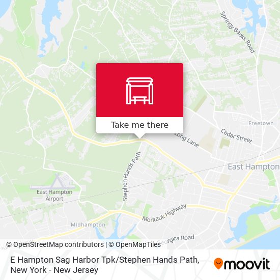 E Hampton Sag Harbor Tpk / Stephen Hands Path map