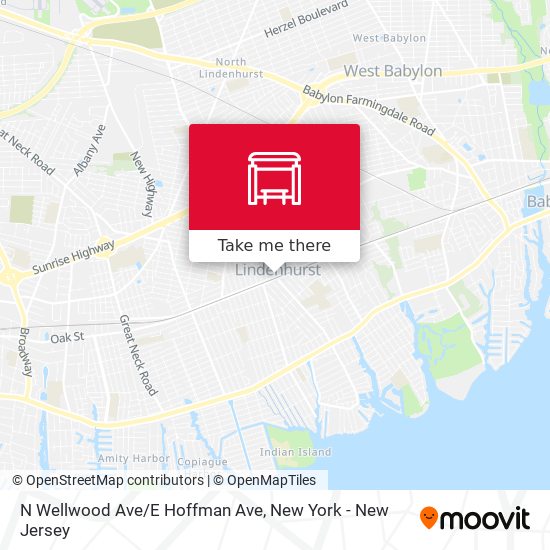 N Wellwood Ave/E Hoffman Ave map