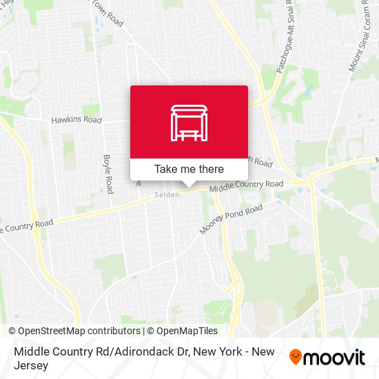Mapa de Middle Country Rd / Adirondack Dr