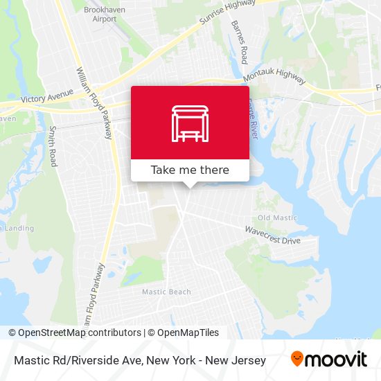 Mastic Rd/Riverside Ave map