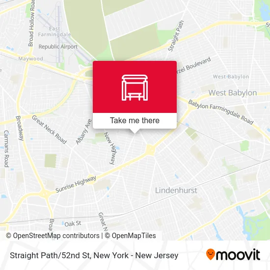 Straight Path/52nd St map