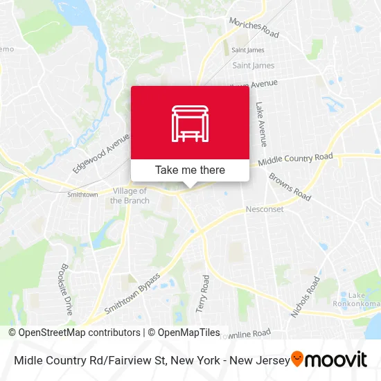 Midle Country Rd/Fairview St map