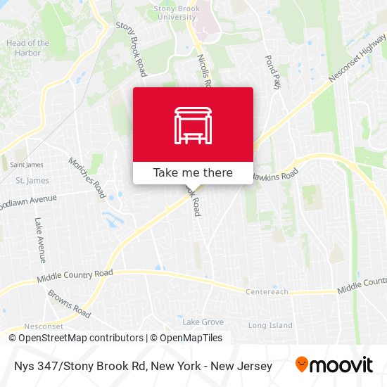 Mapa de Nys 347/Stony Brook Rd