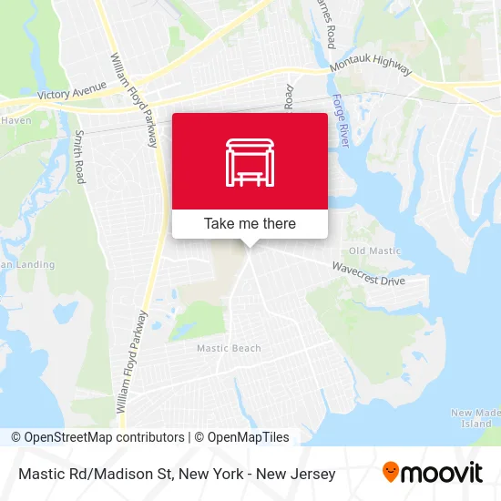 Mastic Rd/Madison St map