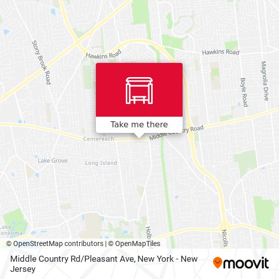 Middle Country Rd/Pleasant Ave map