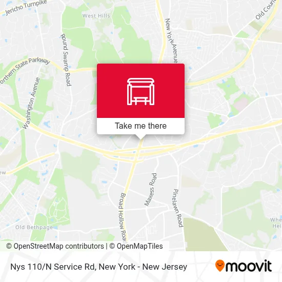 Nys 110/N Service Rd map