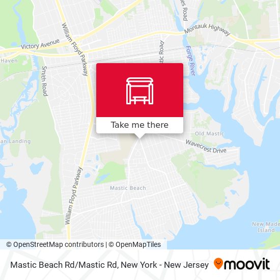 Mapa de Mastic Beach Rd/Mastic Rd
