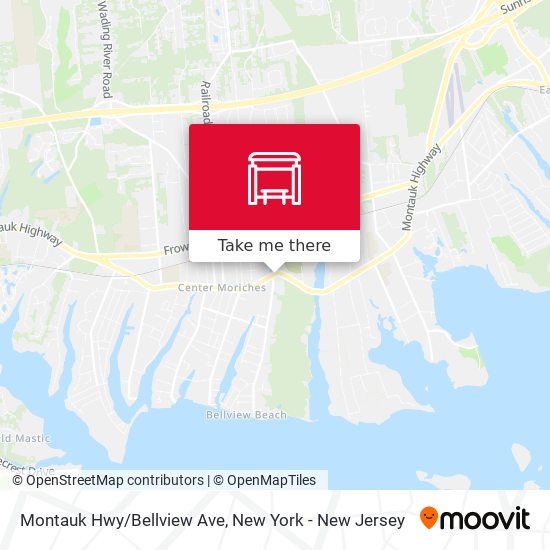 Montauk Hwy/Bellview Ave map