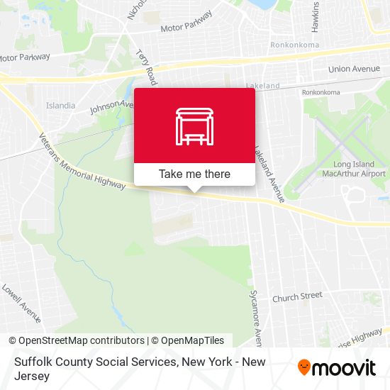 Mapa de Suffolk County Social Services
