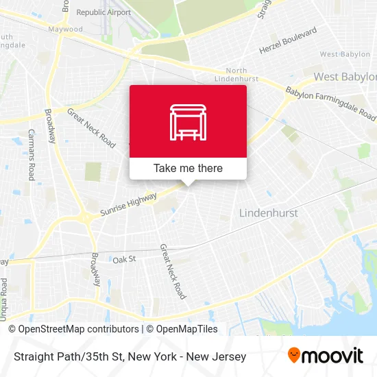 Straight Path/35th St map