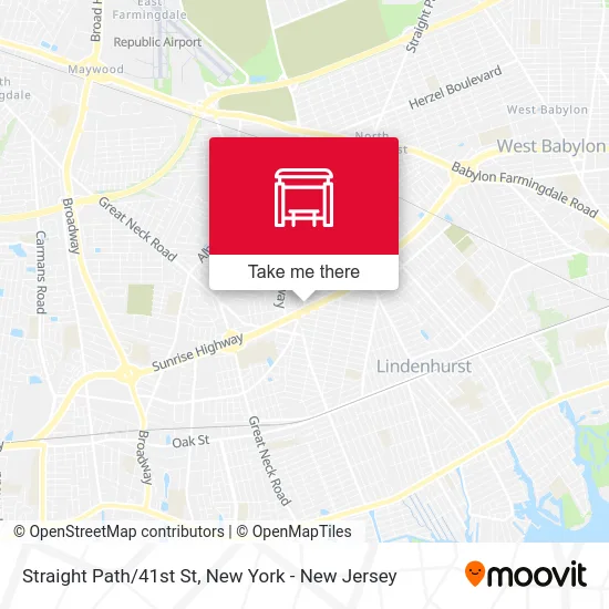 Straight Path/41st St map