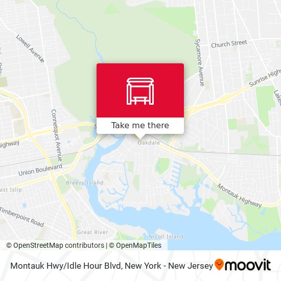 Montauk Hwy/Idle Hour Blvd map