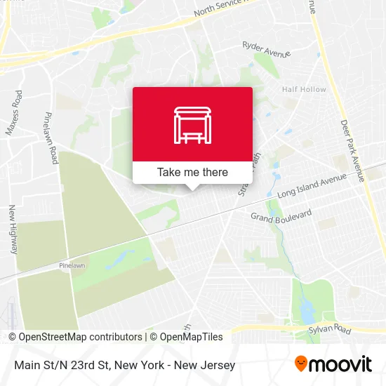 Main St/N 23rd St map