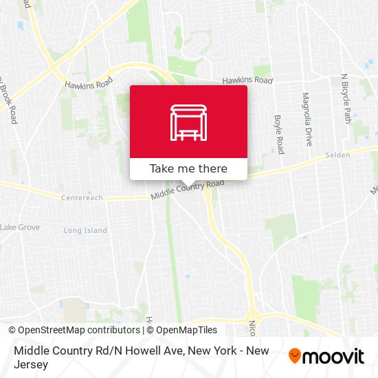 Middle Country Rd/N Howell Ave map
