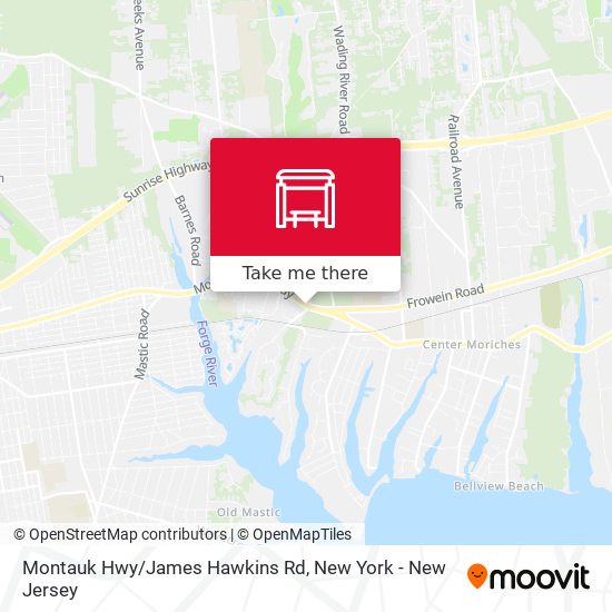 Mapa de Montauk Hwy/James Hawkins Rd