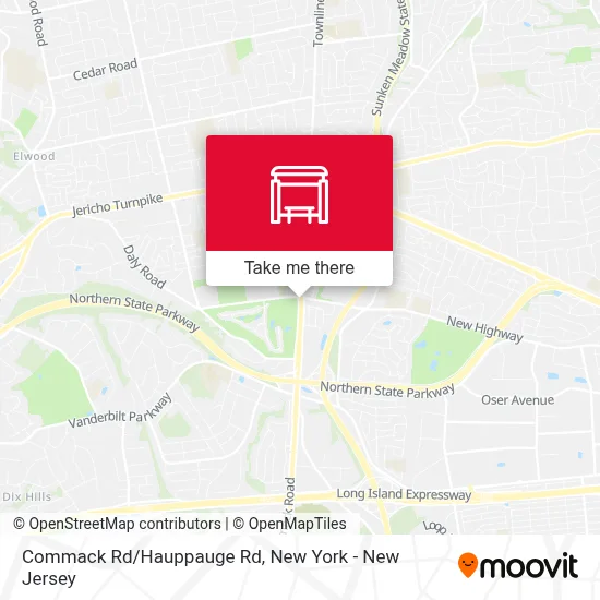 Commack Rd/Hauppauge Rd map
