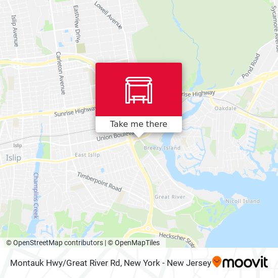 Montauk Hwy/Great River Rd map