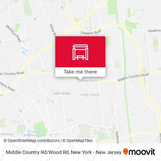 Middle Country Rd/Wood Rd map