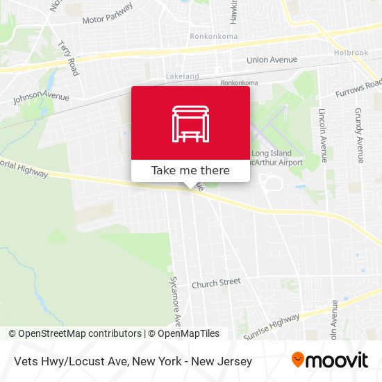 Mapa de Vets Hwy/Locust Ave