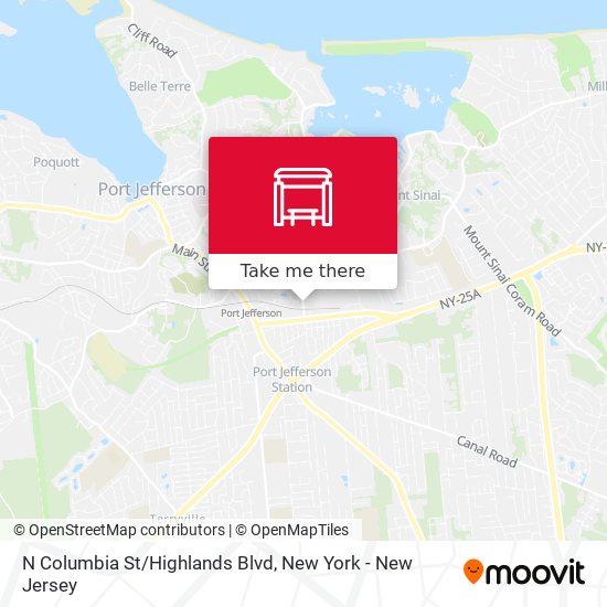 Mapa de N Columbia St/Highlands Blvd