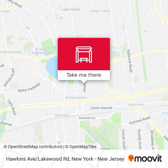Hawkins Ave/Lakewood Rd map