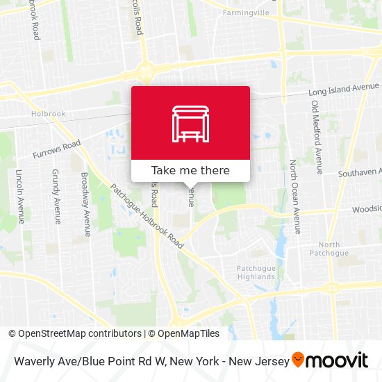 Waverly Ave/Blue Point Rd W map