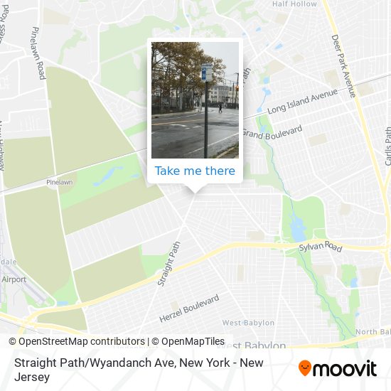 Straight Path/Wyandanch Ave map