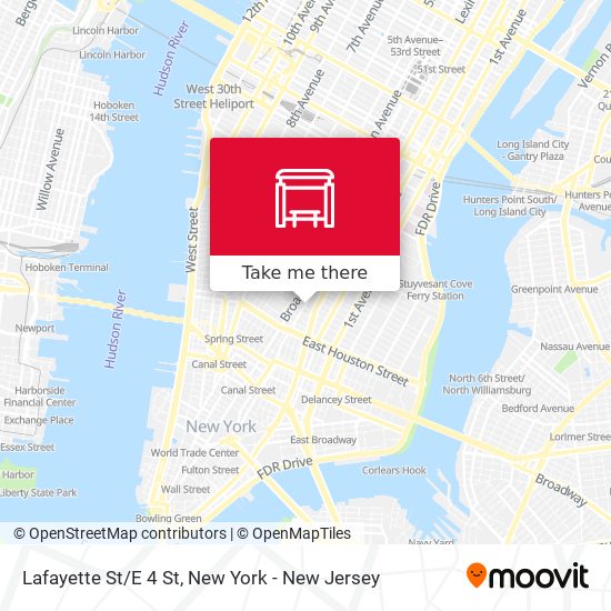 Mapa de Lafayette St/E 4 St