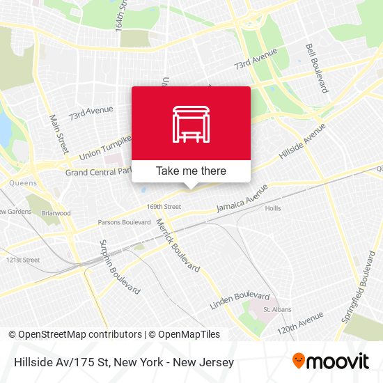 Hillside Av/175 St map