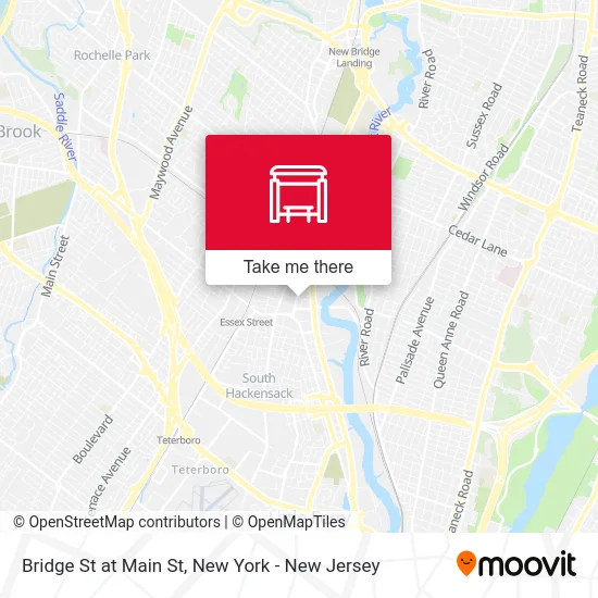 Bridge St at Main St map