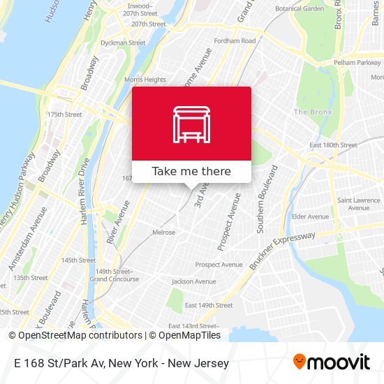 Mapa de E 168 St/Park Av