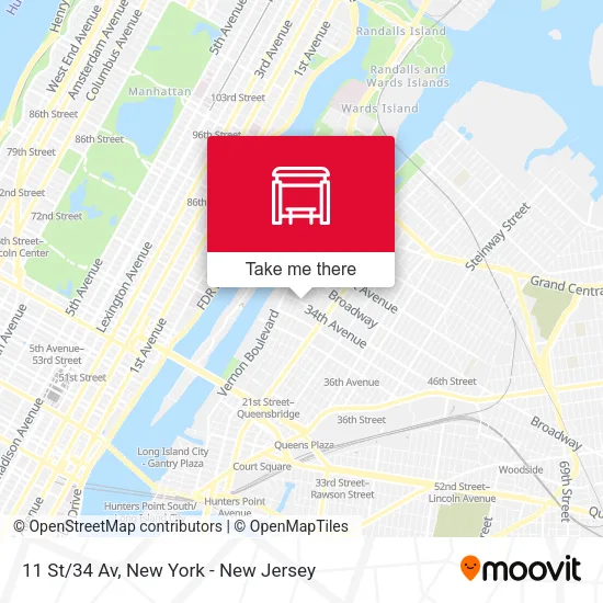 11 St/34 Av map