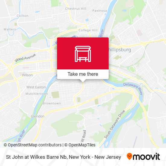 Mapa de St John at Wilkes Barre Nb