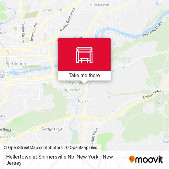 Mapa de Hellertown at Shimersville Nb