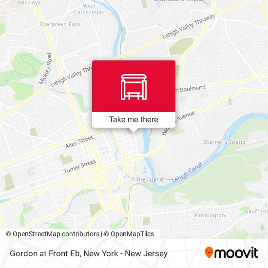 Gordon at Front Eb map