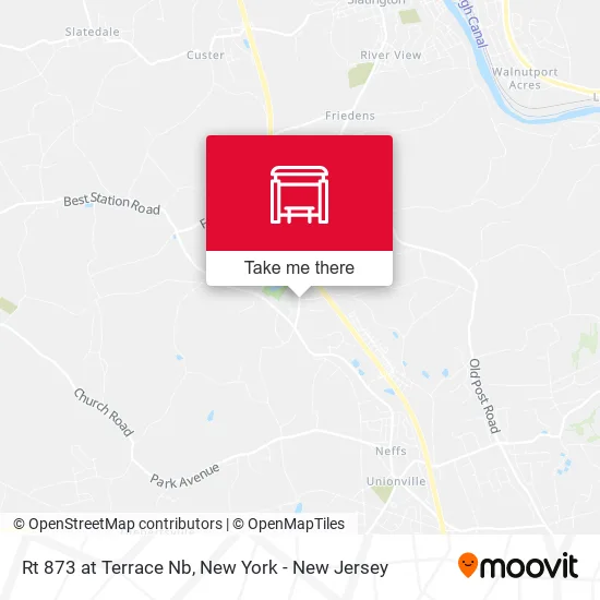 Rt 873 at Terrace Nb map