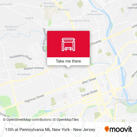 Mapa de 13th at Pennsylvania Nb