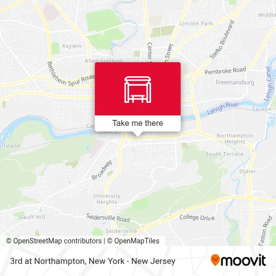 3rd at Northampton map