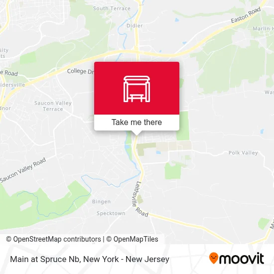 Main at Spruce Nb map