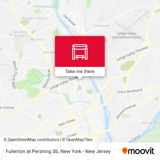 Fullerton at Pershing Sb map
