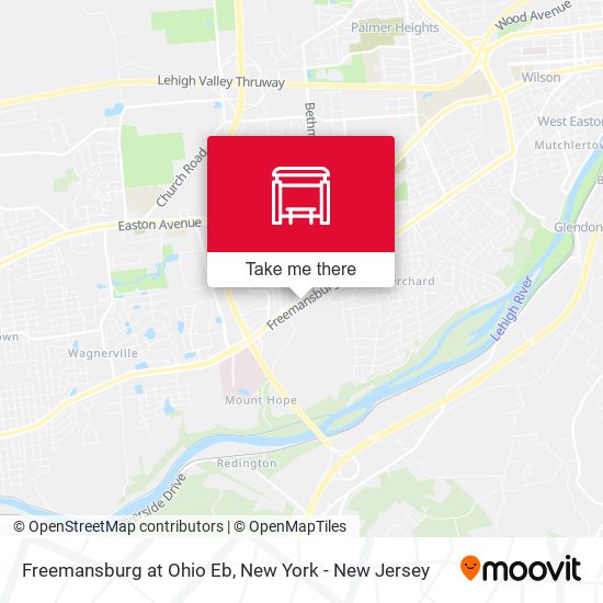 Mapa de Freemansburg at Ohio Eb