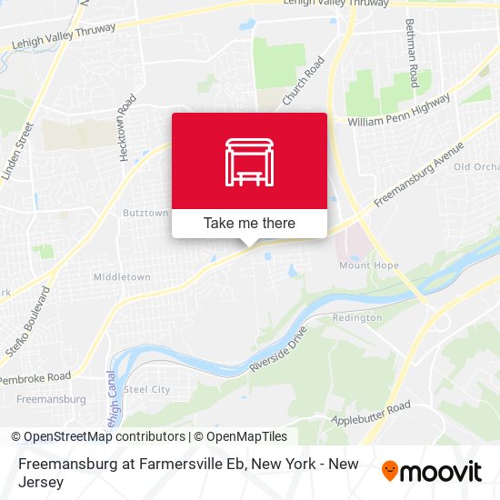 Freemansburg at Farmersville Eb map