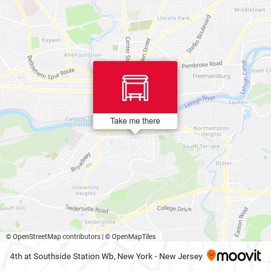 Mapa de 4th at Southside Station Wb