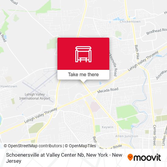 Schoenersville at Valley Center Nb map