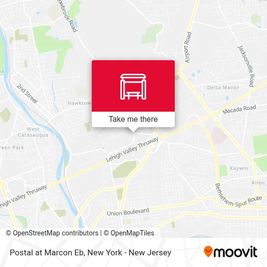 Postal at Marcon Eb map